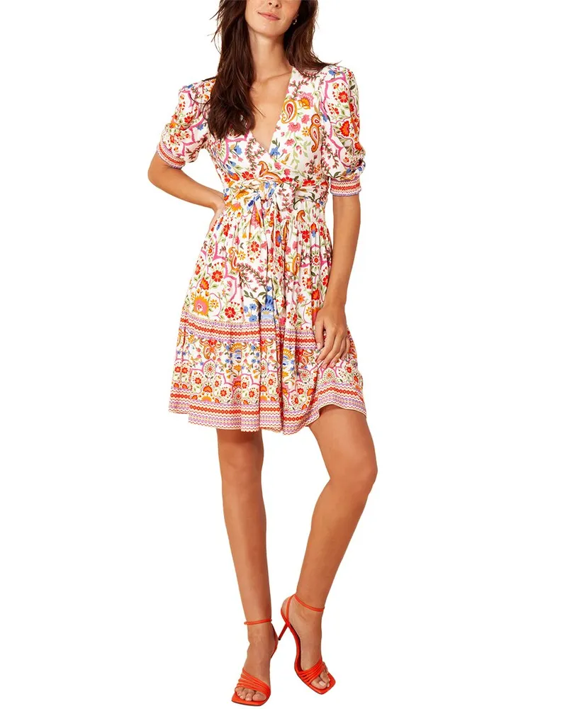 Hale Bob V-Neck Mini Dress Nocolor