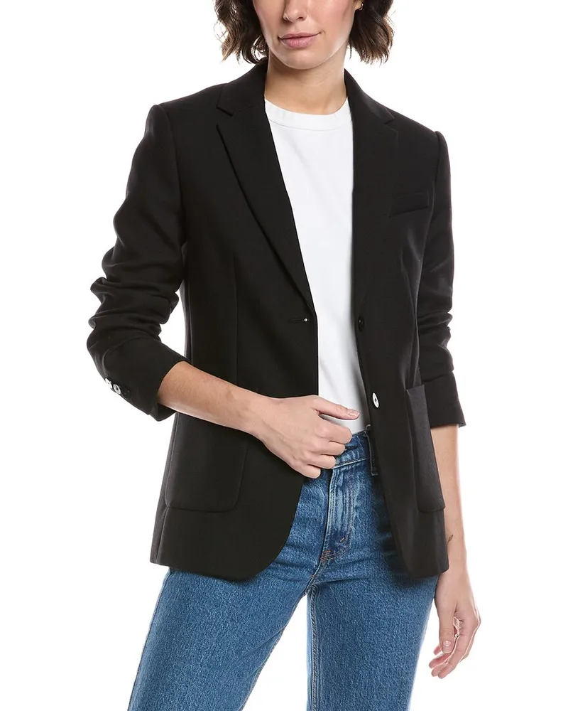 Theory Wool-Blend Classic Blazer Black