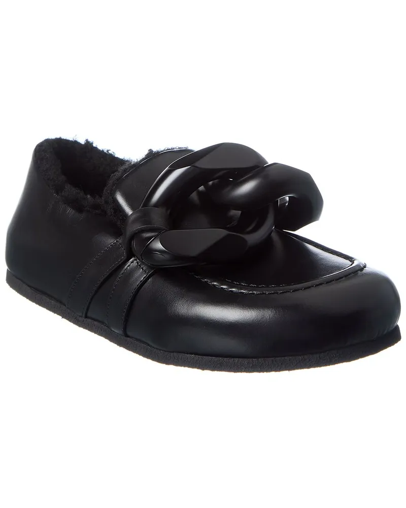 J.W.Anderson Chain Leather Loafer Black
