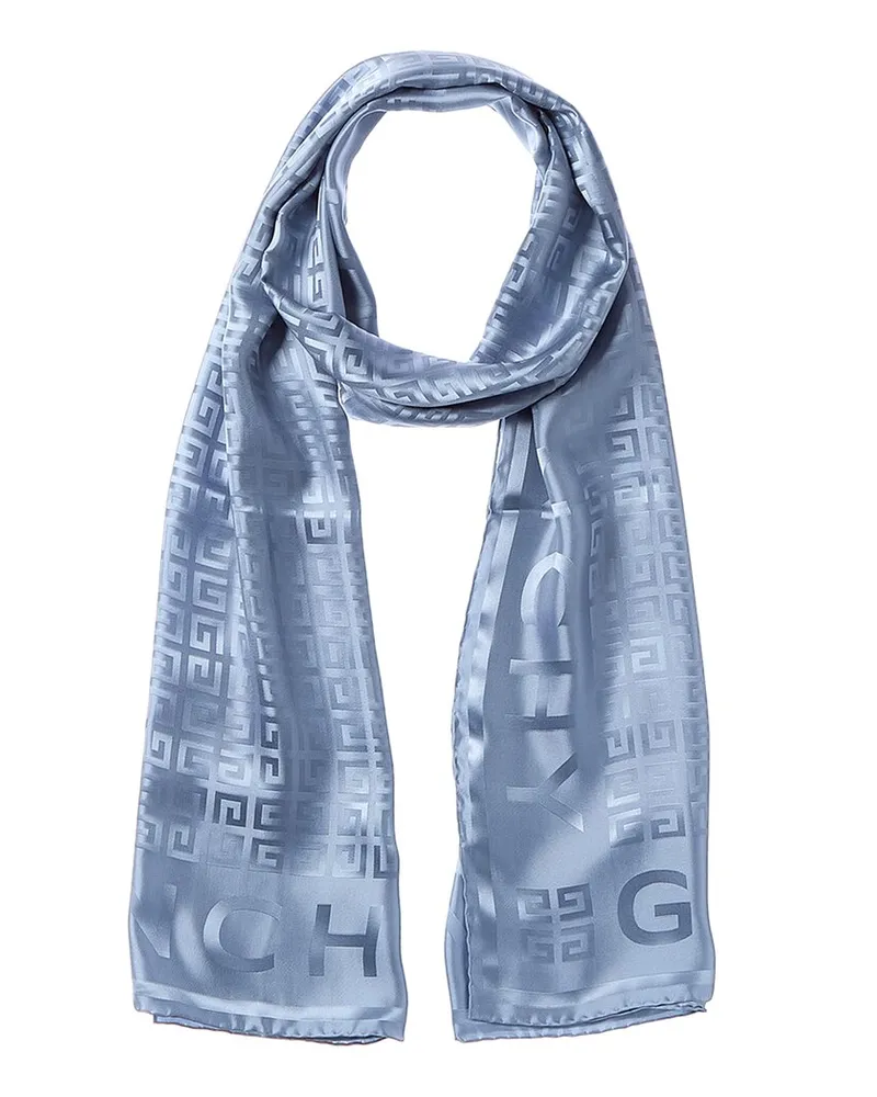 Givenchy 4G Monogram Silk Scarf Blue