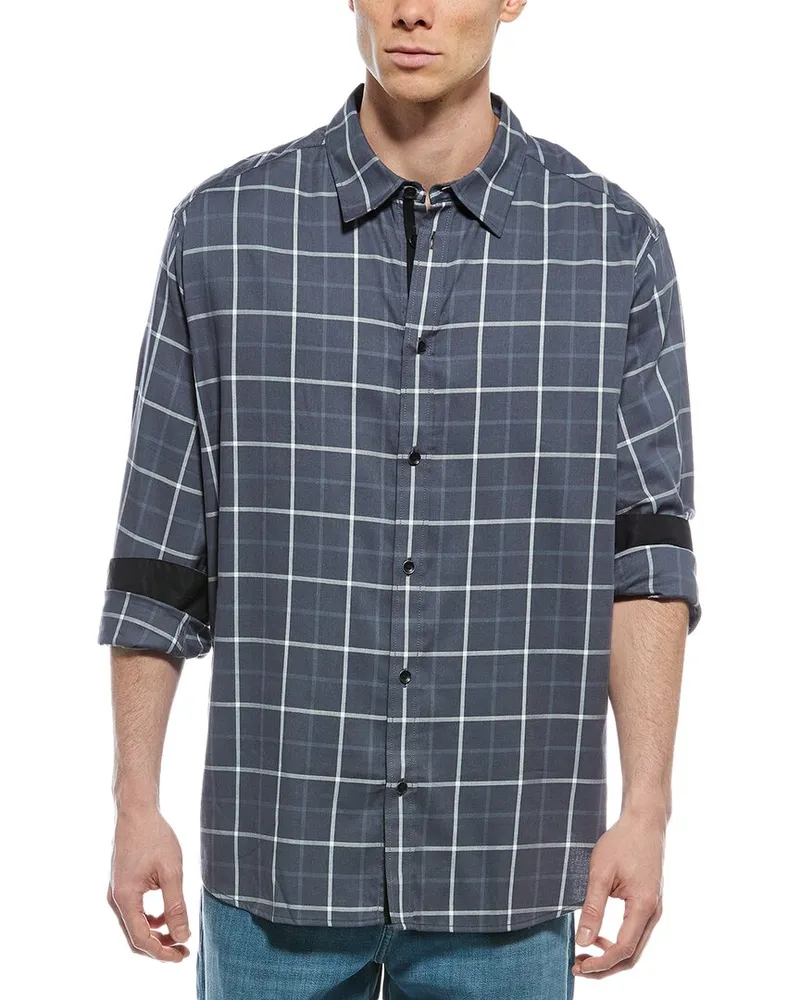 Rag & Bone Matthew Flannel Shirt Blue
