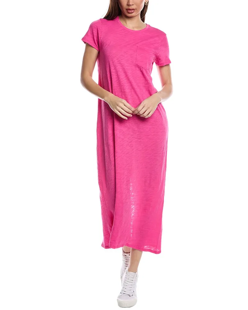 ATM Slub Jersey Maxi Dress Pink