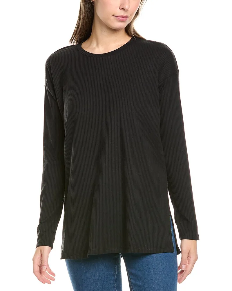 Eileen Fisher Crewneck Box Top Black