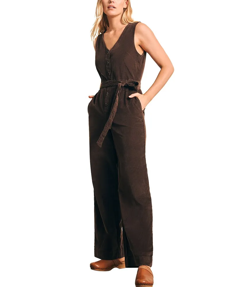 Faherty Stretch Corduroy Alina Jumpsuit Nocolor