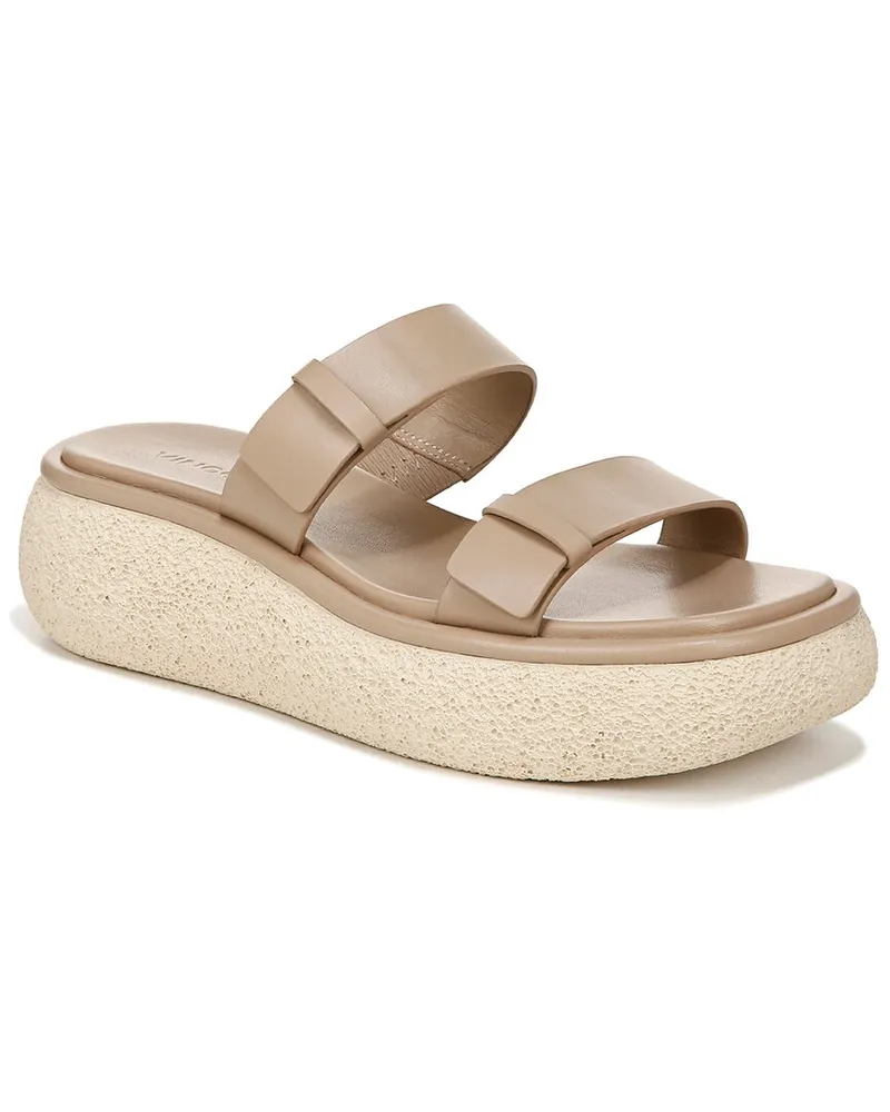 Vince Lagos Leather Slide Beige