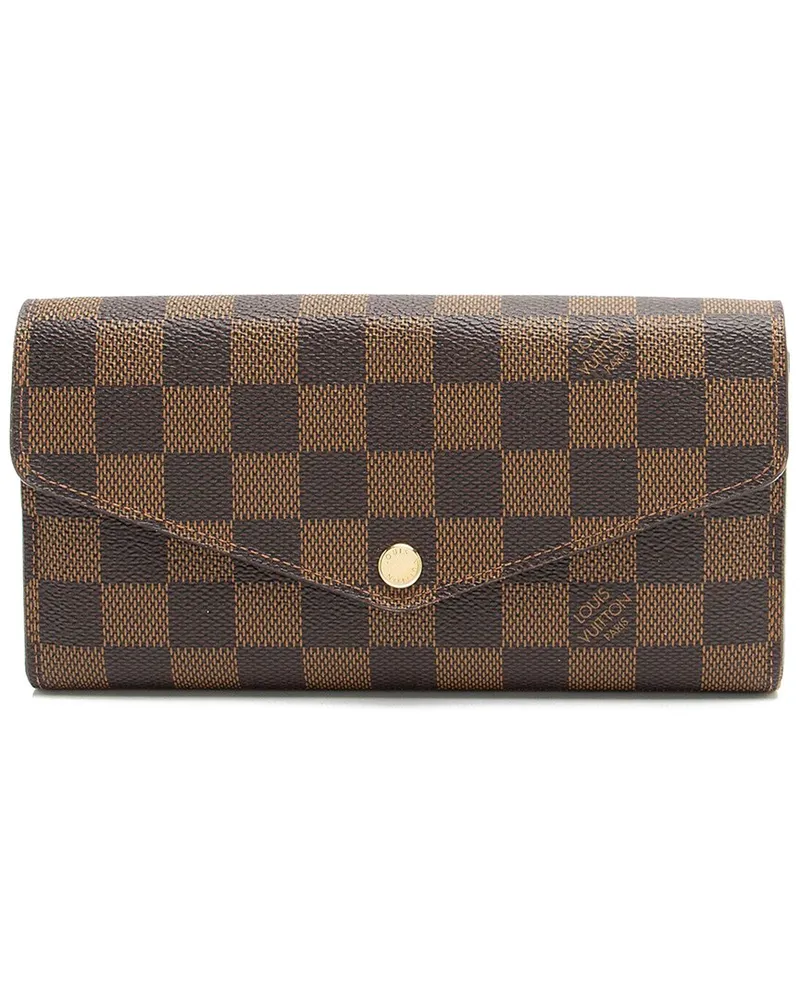 Louis Vuitton Brown Damier Ebene Sarah Wallet (Authentic Pre-Loved Nocolor