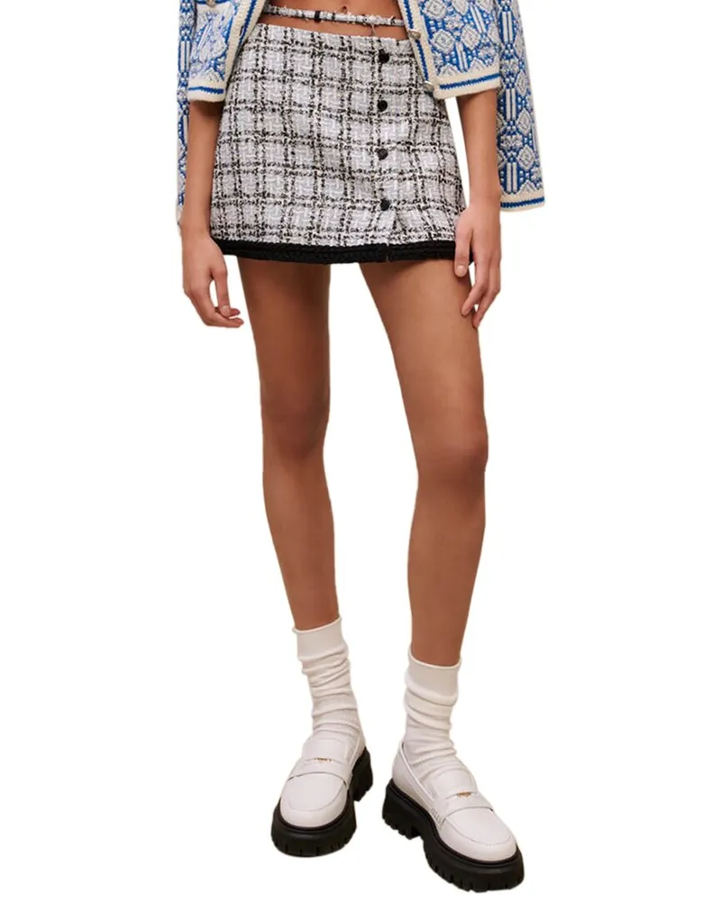 Maje Jizuli Mini Skirt Blue
