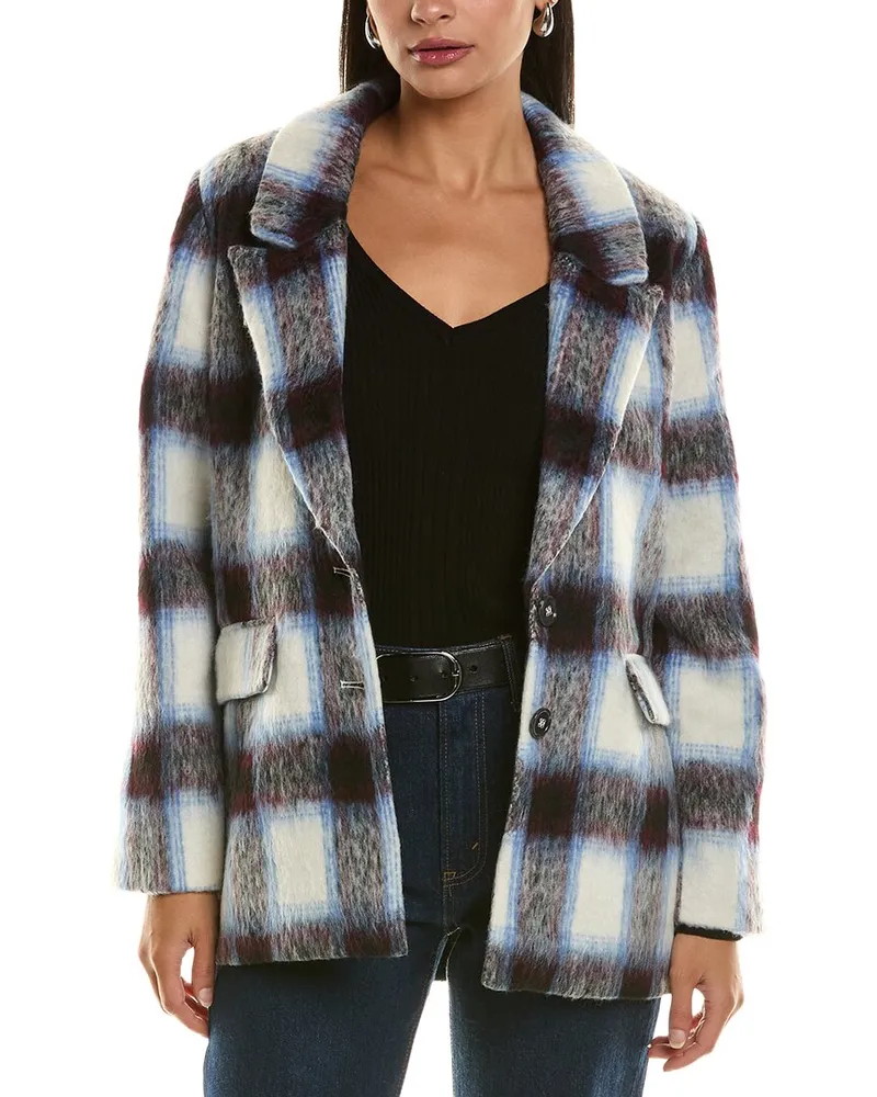 Central Park West Finley Wool-Blend Jacket White