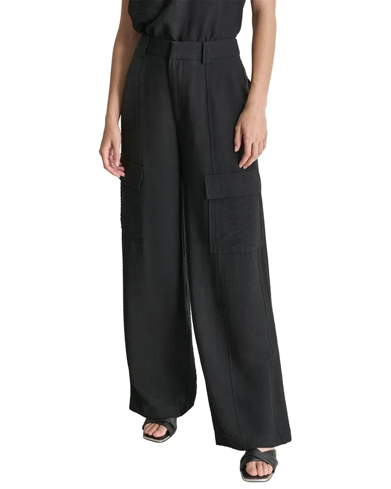 DKNY Crinkle Dressing Cargo Pant Black