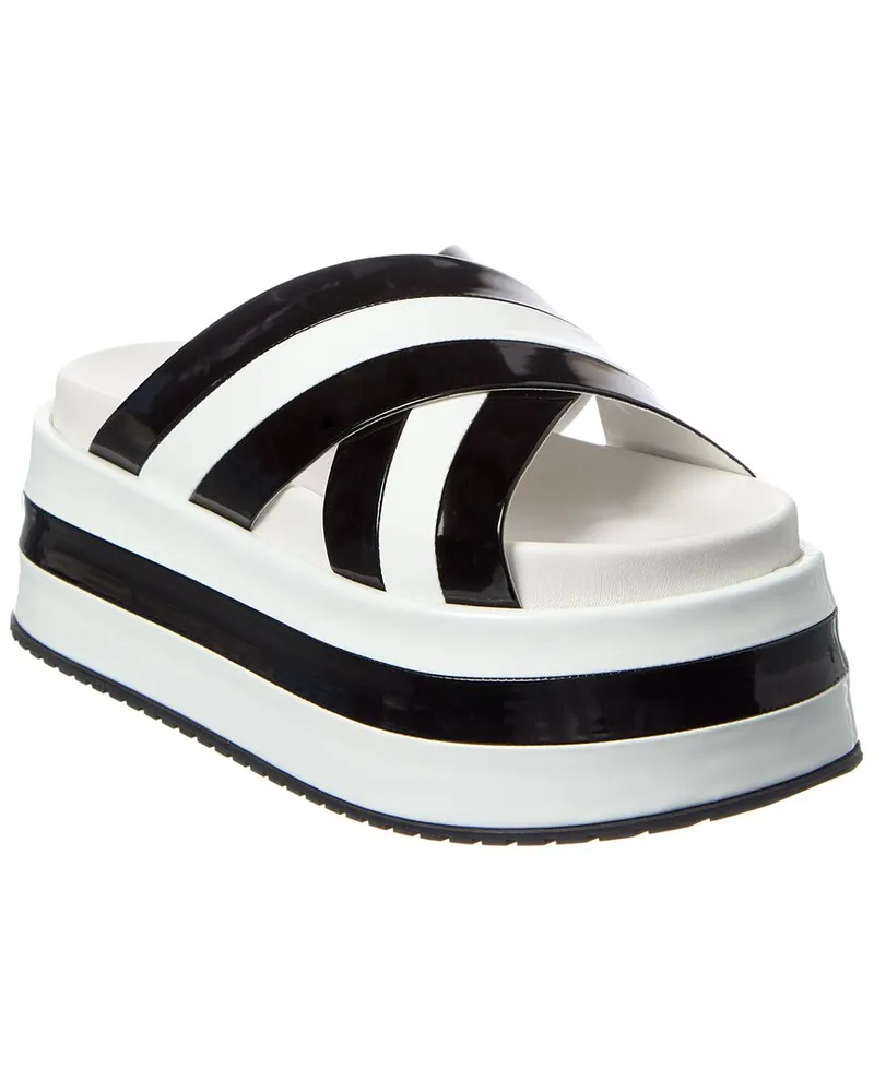 Dolce & Gabbana Leather Logo Sandal White