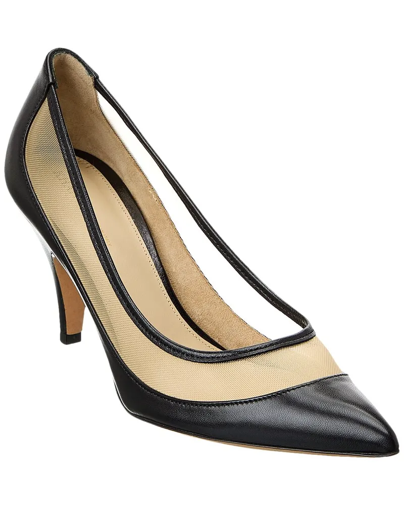KHAITE The River Mesh & Leather Pump Black