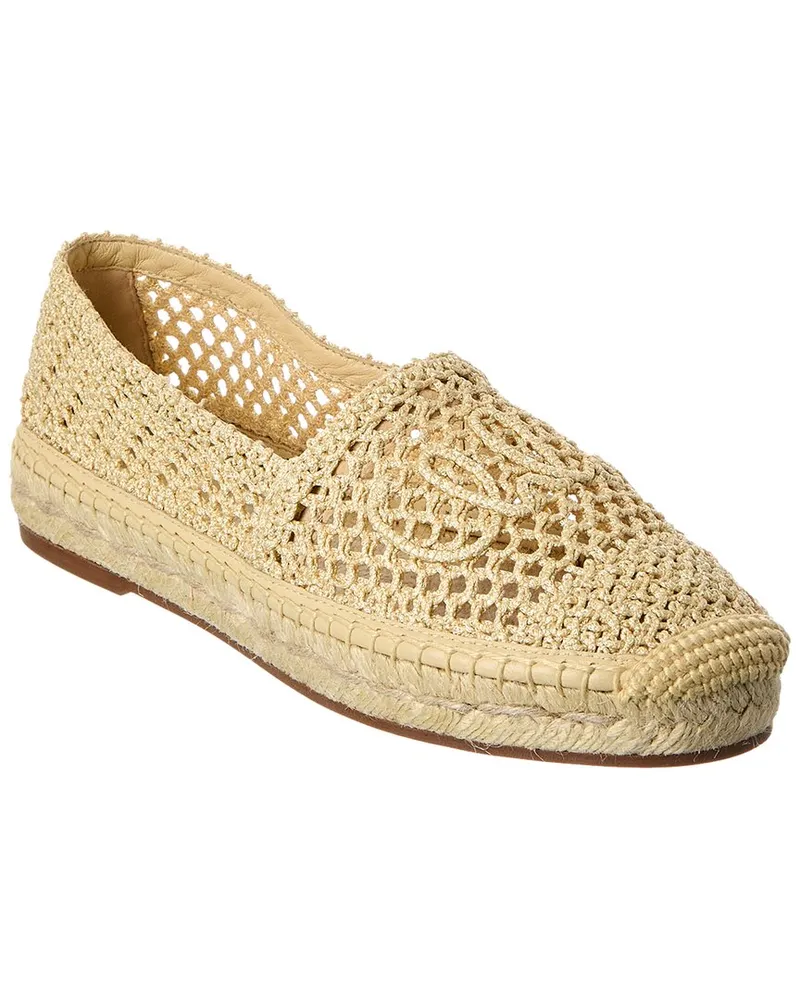 Chloé Isla Crochet Espadrille Brown