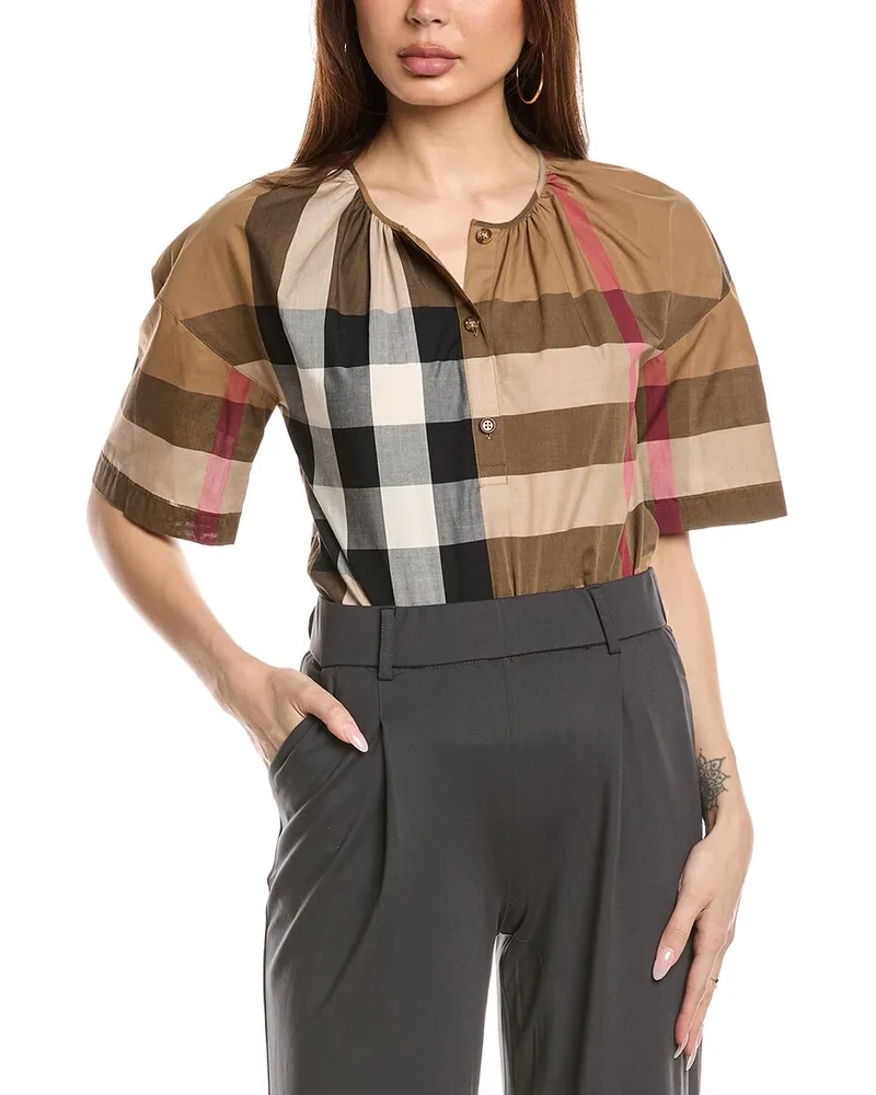 Burberry Check Top Brown