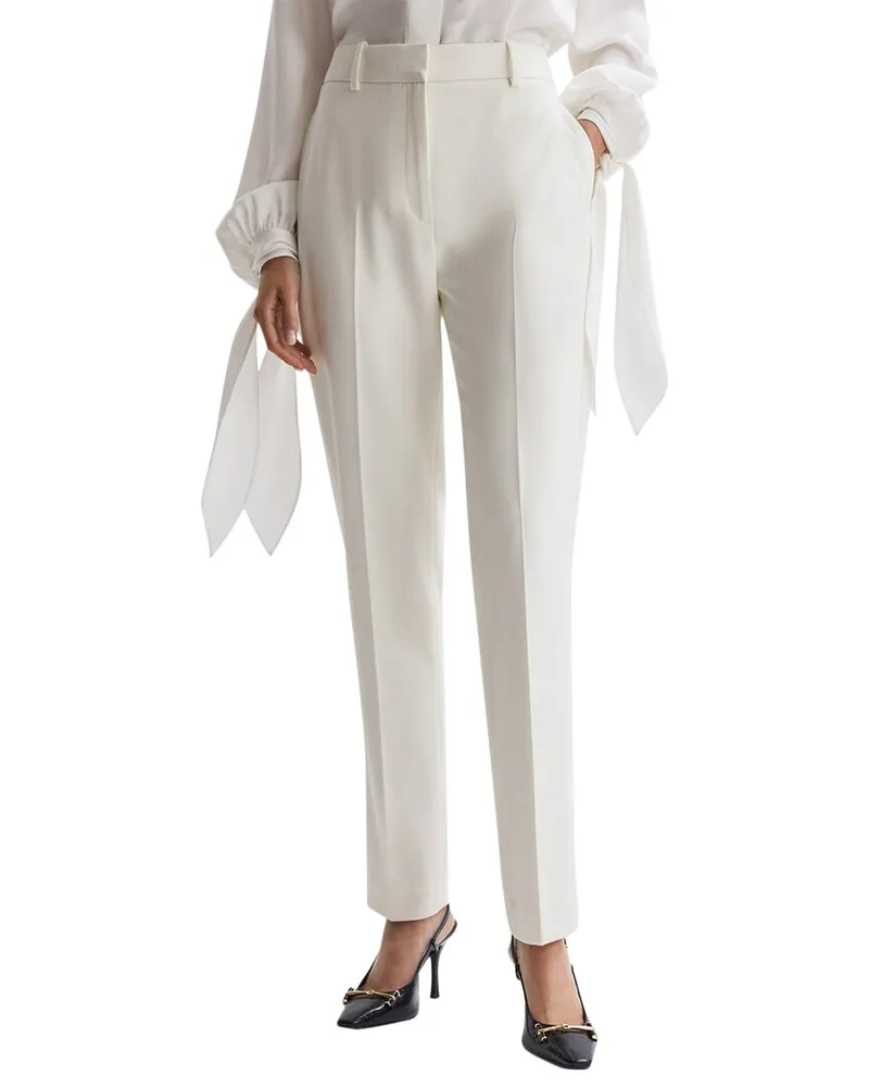 Reiss Mila Wool-Blend Trouser White