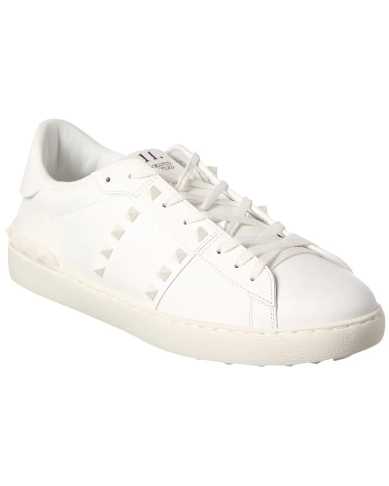 Valentino Garavani Rockstud Untitled Leather Sneaker White