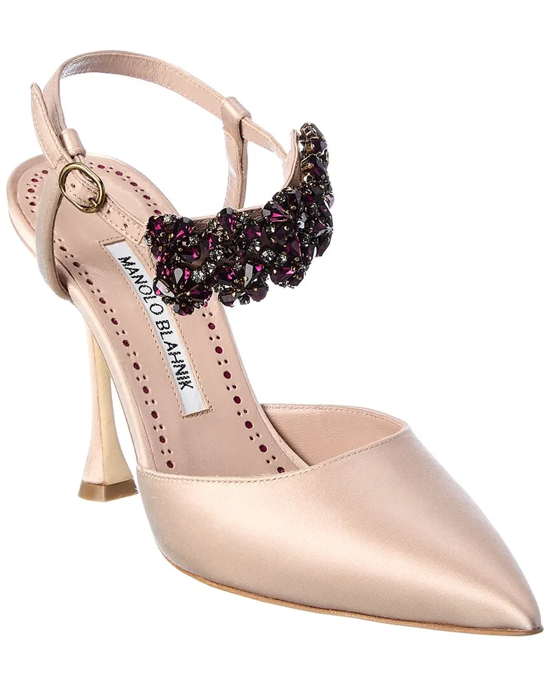 Manolo Blahnik Mabina 105 Satin Pump Pink