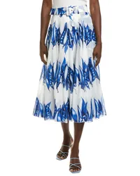 Samantha Sung Aster Midi Skirt Blue