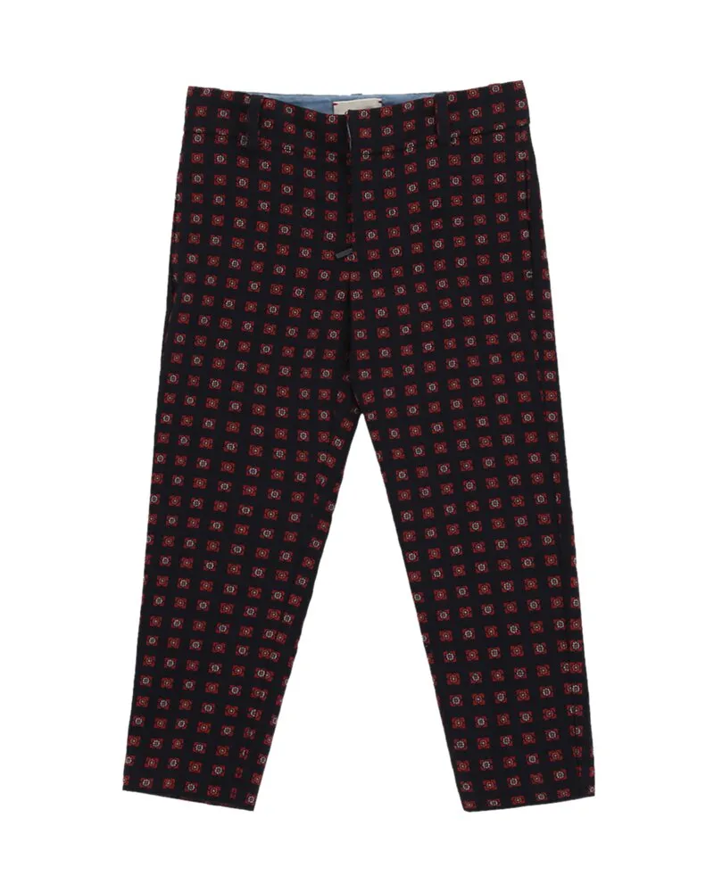 Gucci Tile Jacquard Print Wool & Silk-Blend Pant Nocolor