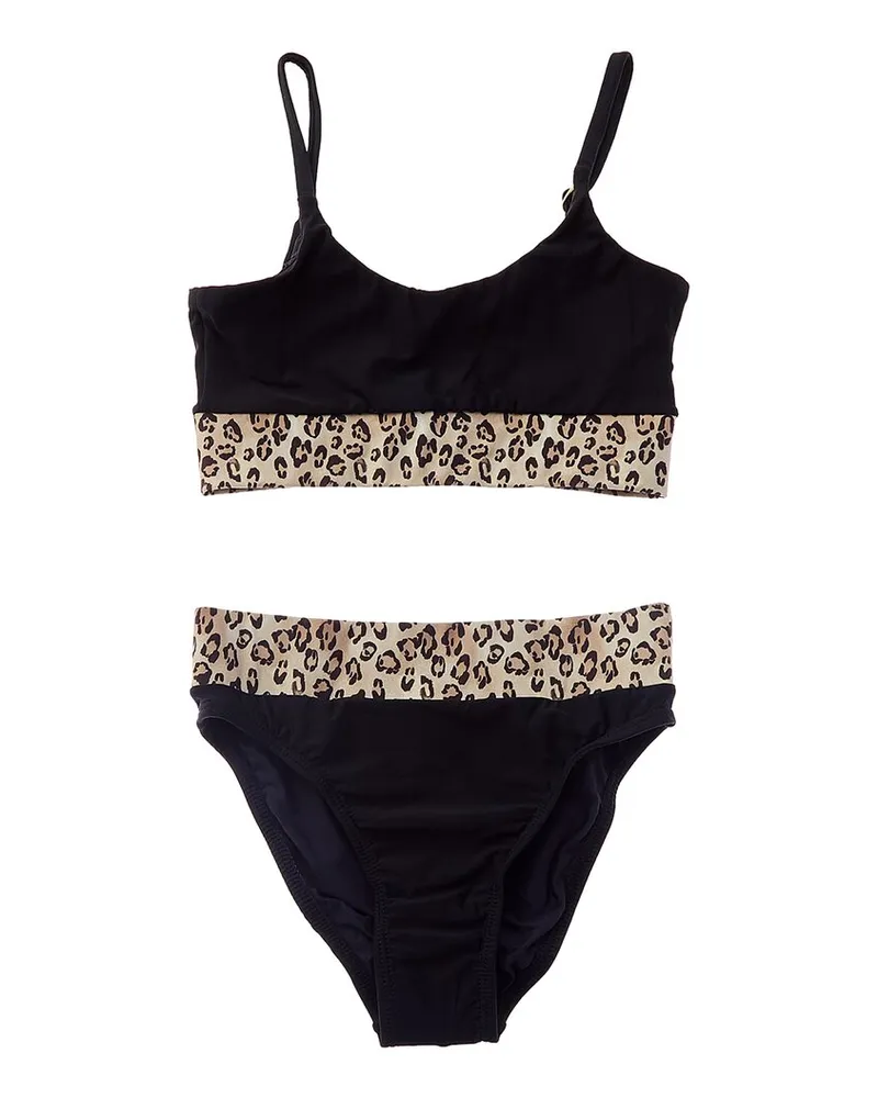 PilyQ 2pc Belted Bikini Set Black
