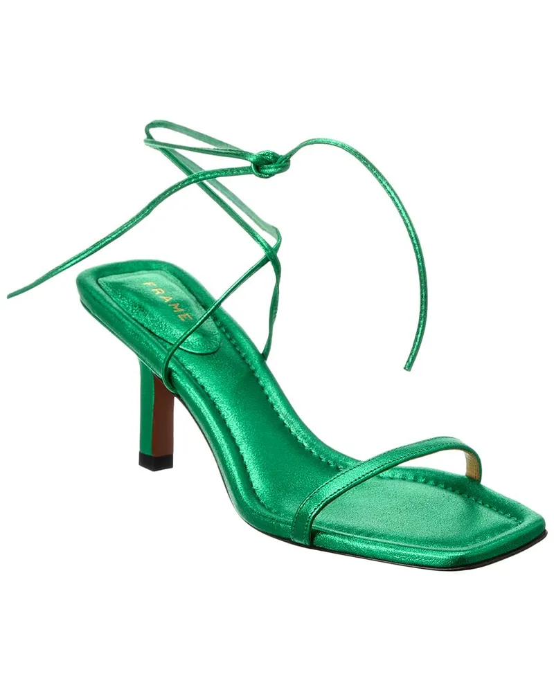 Frame Denim Le Ozzie Leather Sandal Green