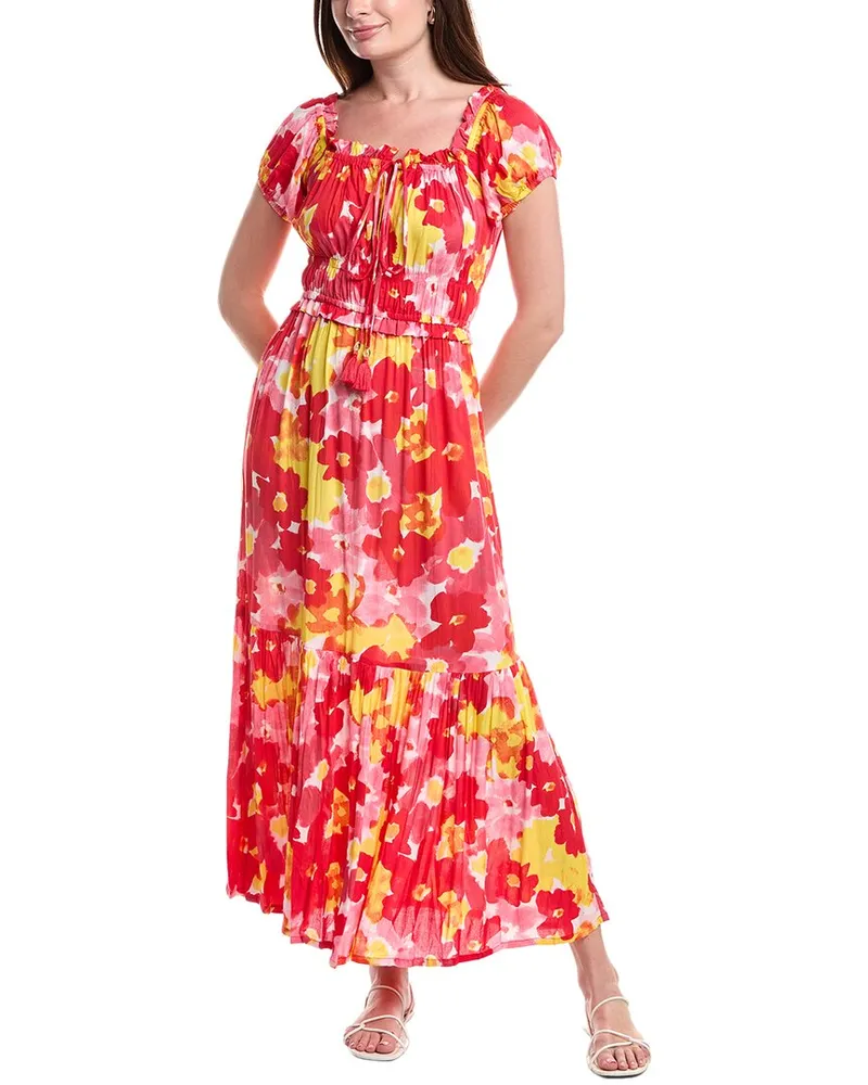 Tiare Hawaii Blossom Maxi Dress Red