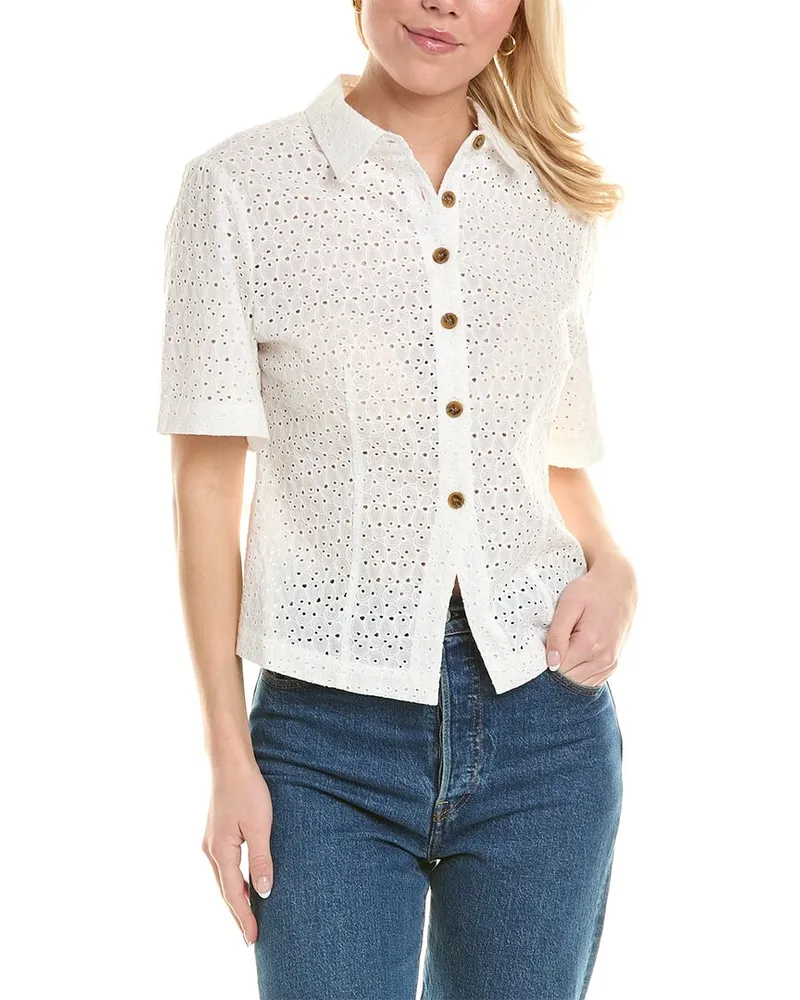 Rebecca Taylor Eyelet Blouse White
