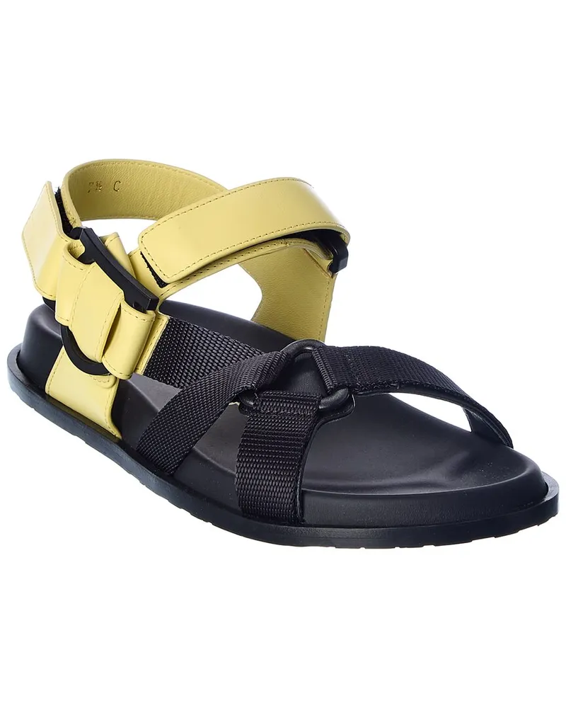 Ferragamo Aja Leather Sandal Yellow