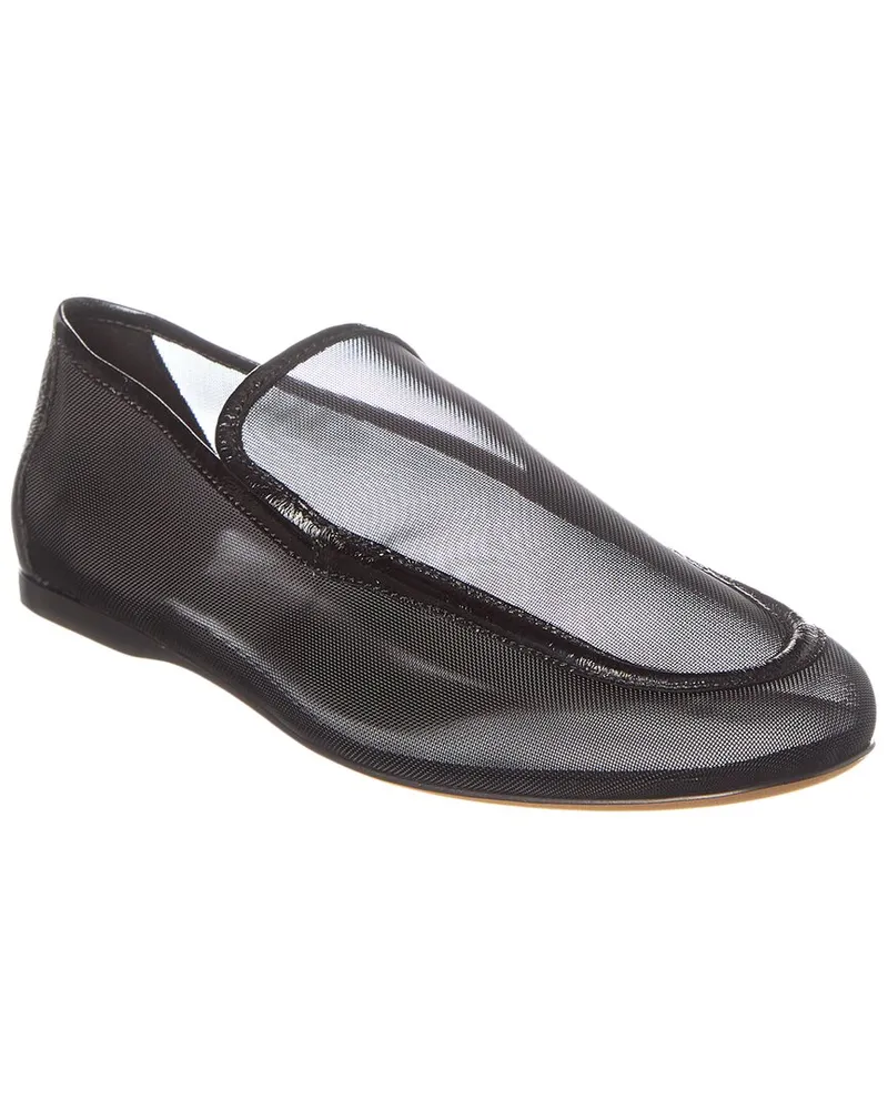 KHAITE Mesh & Leather Loafer Black