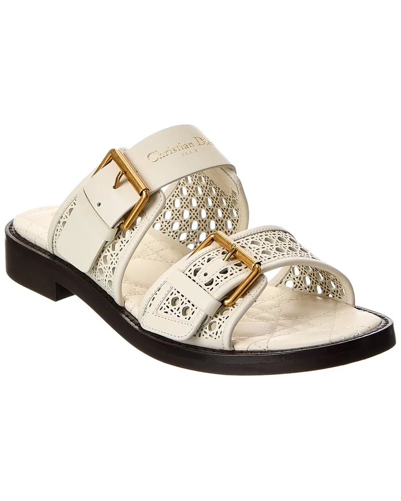 Dior D-Avenue Leather Sandal White