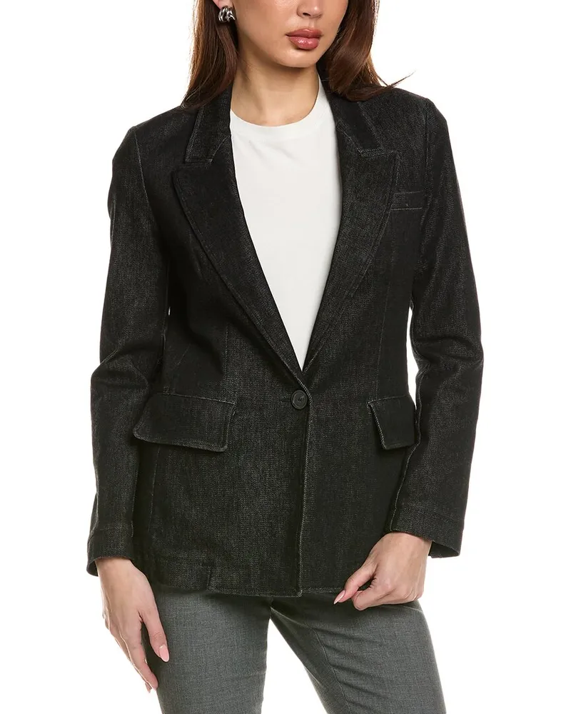 Piazza Sempione Denim Blazer Black
