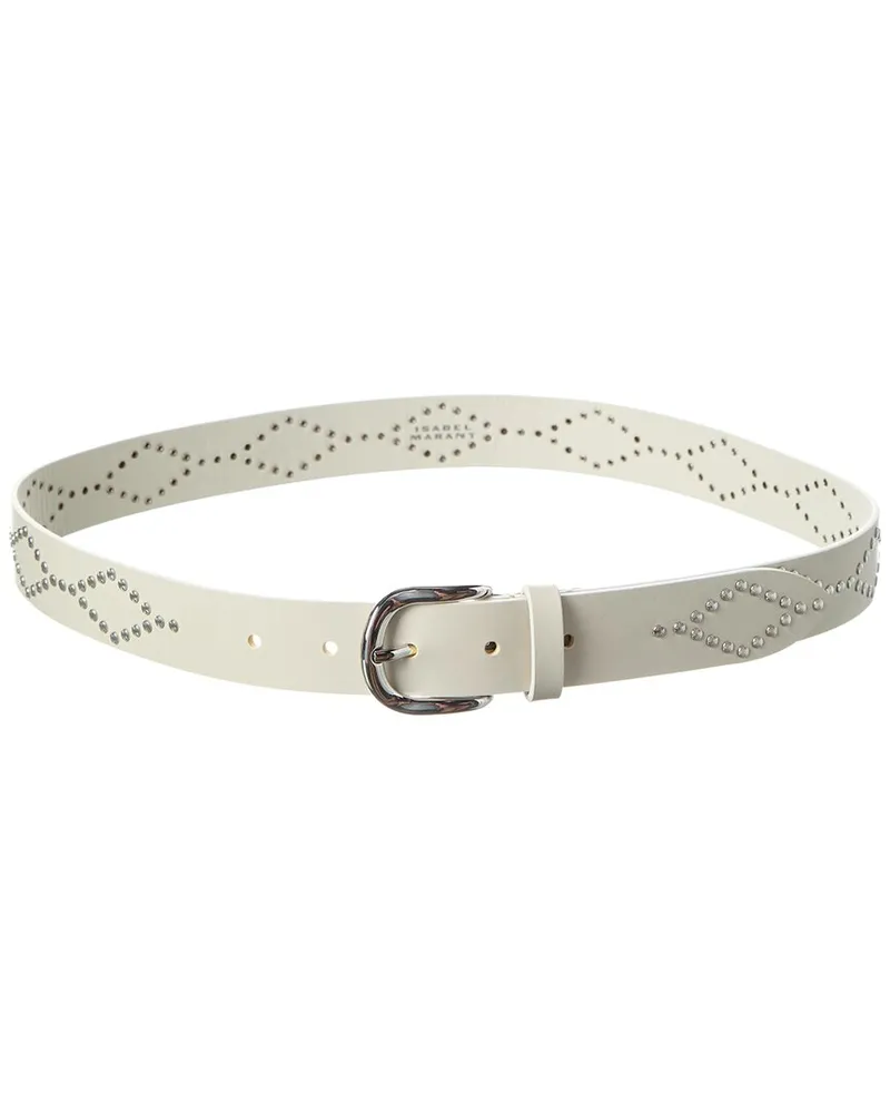 Isabel Marant Liliana Leather Belt White