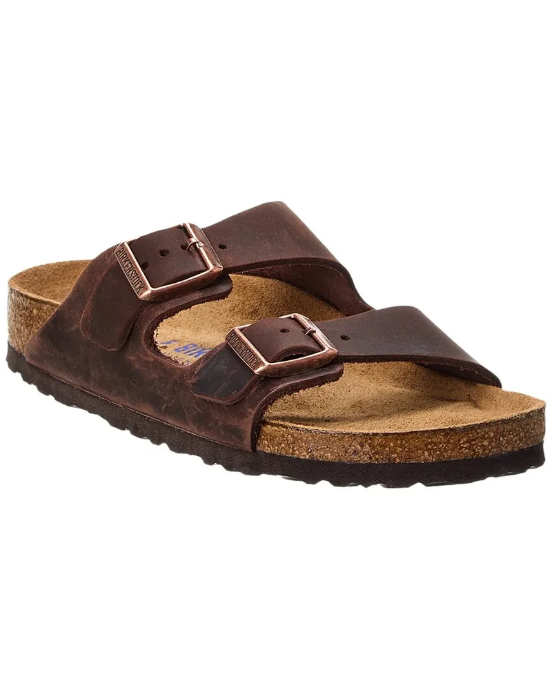 Birkenstock Arizona Soft Footbed Narrow Leather Sandal Beige