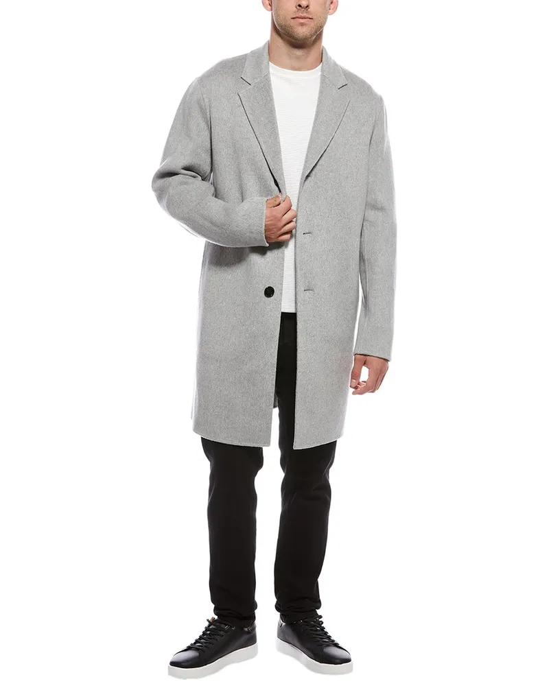 Theory Almec Wool & Cashmere-Blend Coat Grey