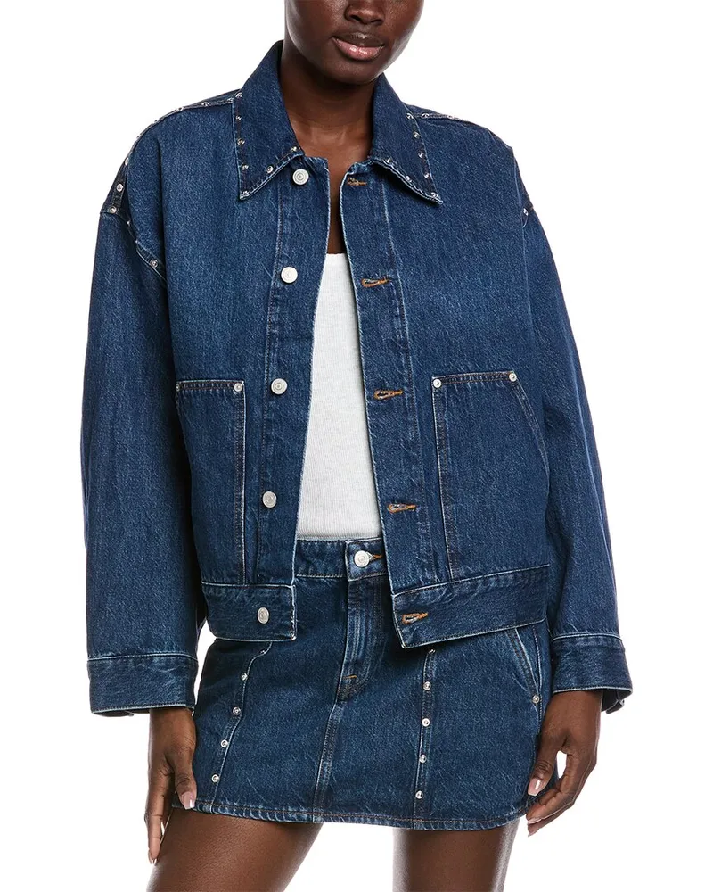 7 for all mankind Cropped Jacket Blue