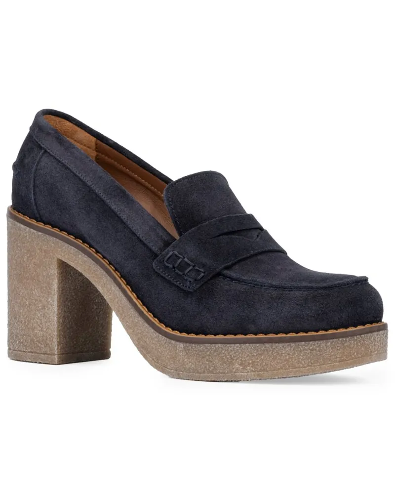 Aquatalia Caprie Weatherproof Suede Pump Blue