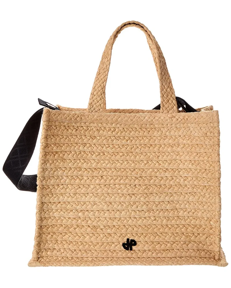 Patou JP Large Raffia Tote Beige