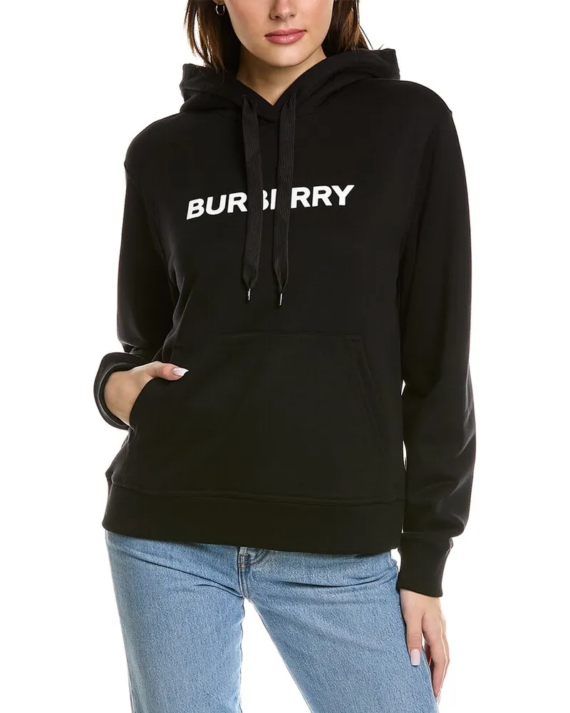 Burberry Logo Hoodie Black