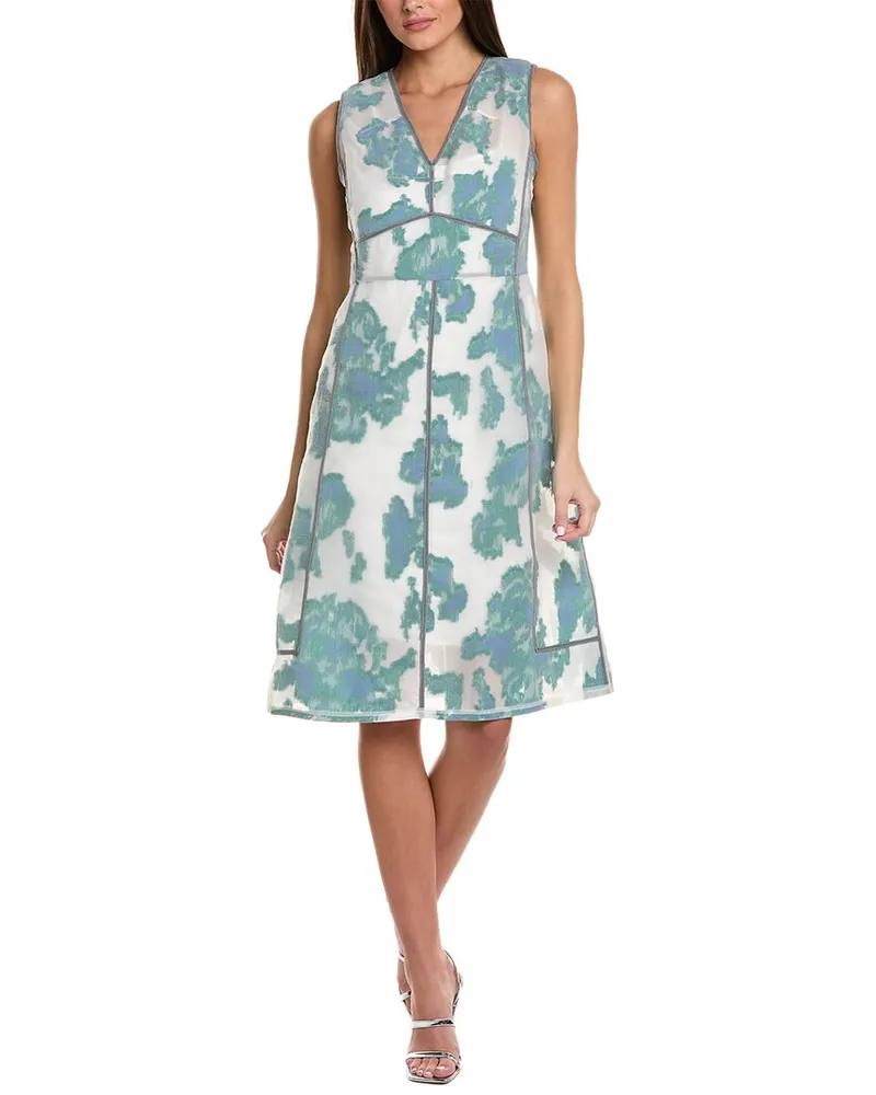 3.1 phillip lim Abstract Daisy Fil Coupe Silk-Blend Midi Dress Nocolor