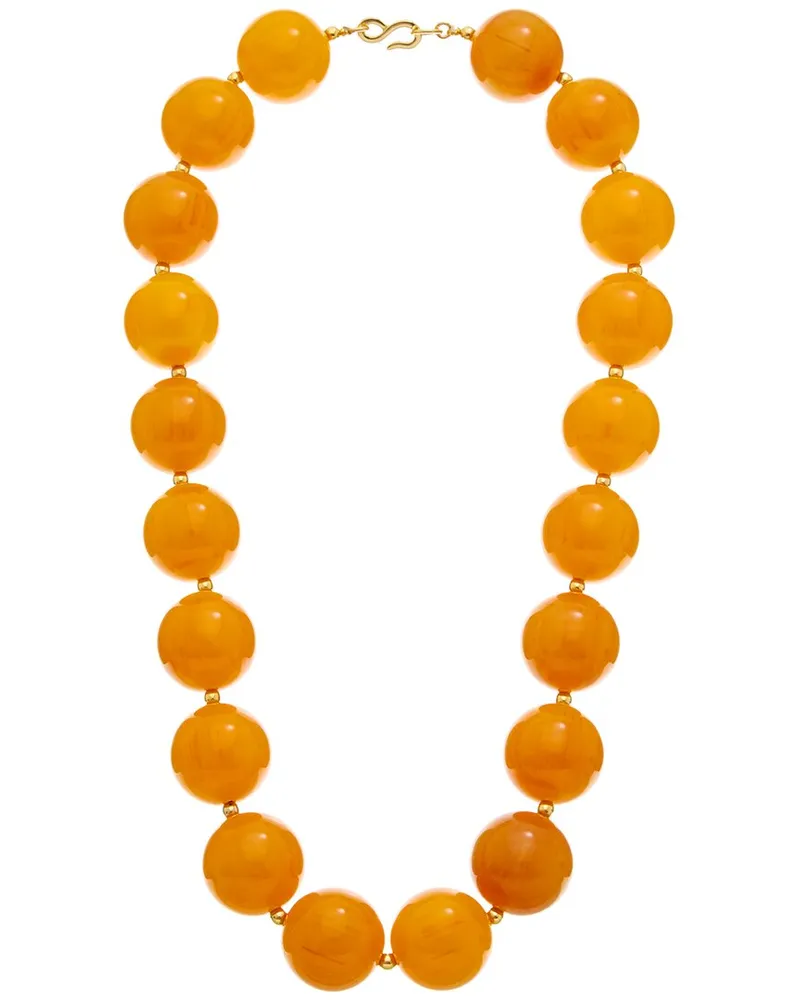 Kenneth Jay Lane Plated Beaded Necklace Nocolor