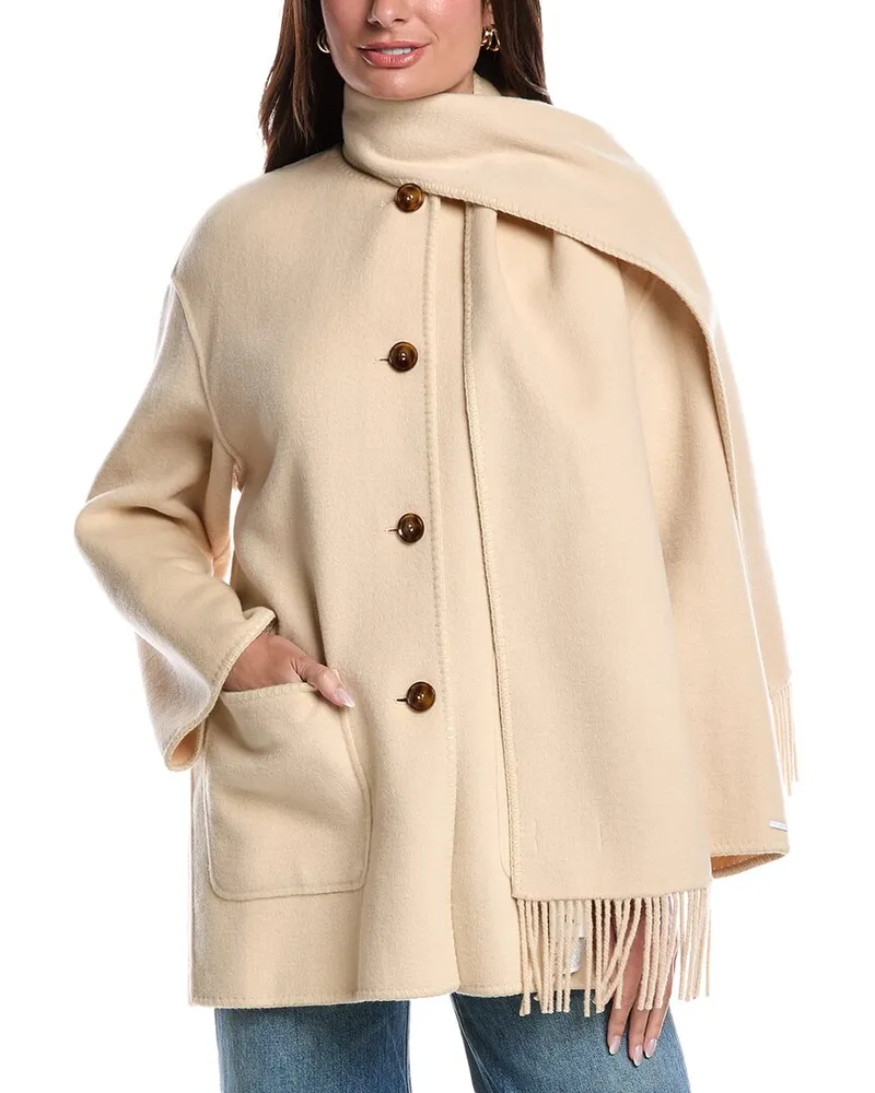 MARELLA Rally Wool-Blend Coat White