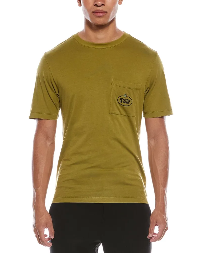 Scotch&Soda Garment-Dyed Pocket T-Shirt Green