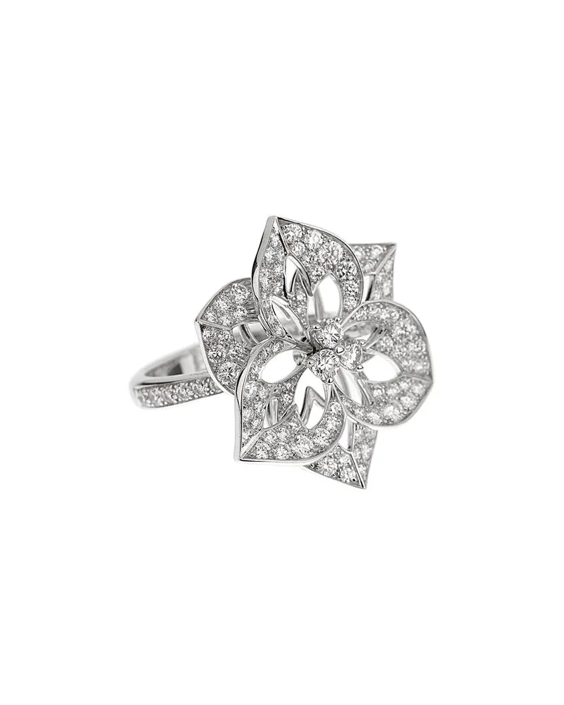 Boucheron 18K 1.55 ct. tw. Diamond Large Flower Cocktail Ring (Authentic Pre-Loved Nocolor