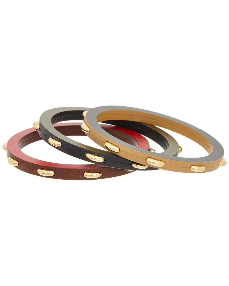 Fendi Filo Leather Bracelet Set Nocolor