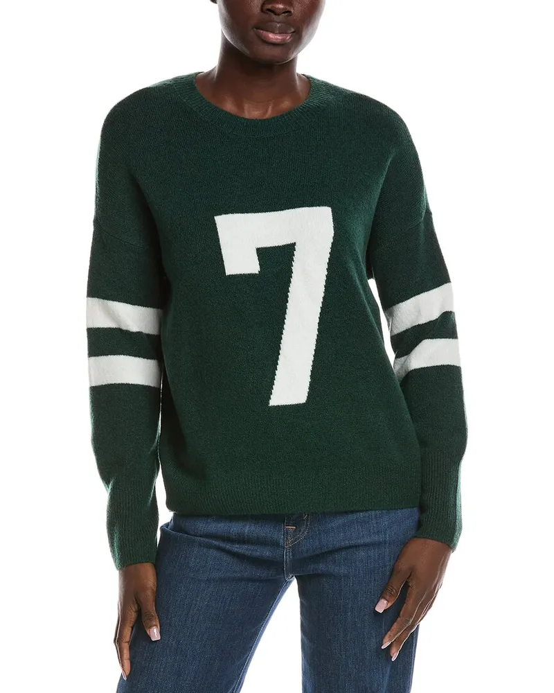 Vince Camuto Number Design Sweater Green