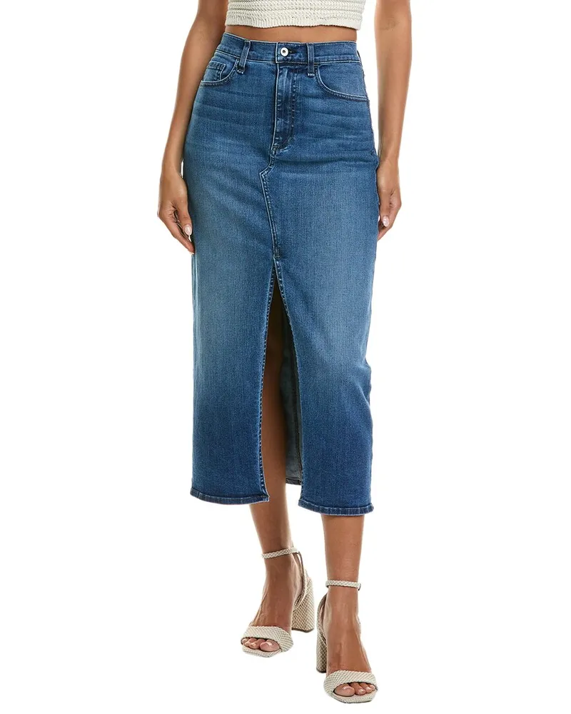 Rag & Bone Claire Midi Skirt Blue