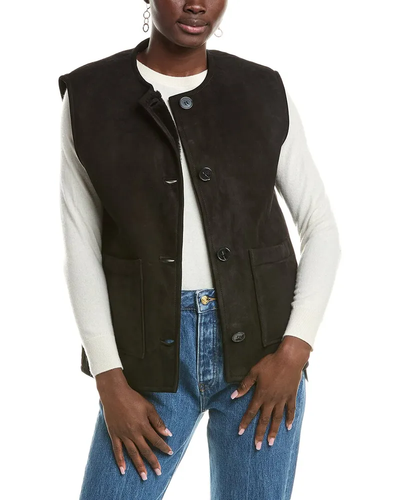 Officine Generale Officine Generale Assia Shearling Vest Black
