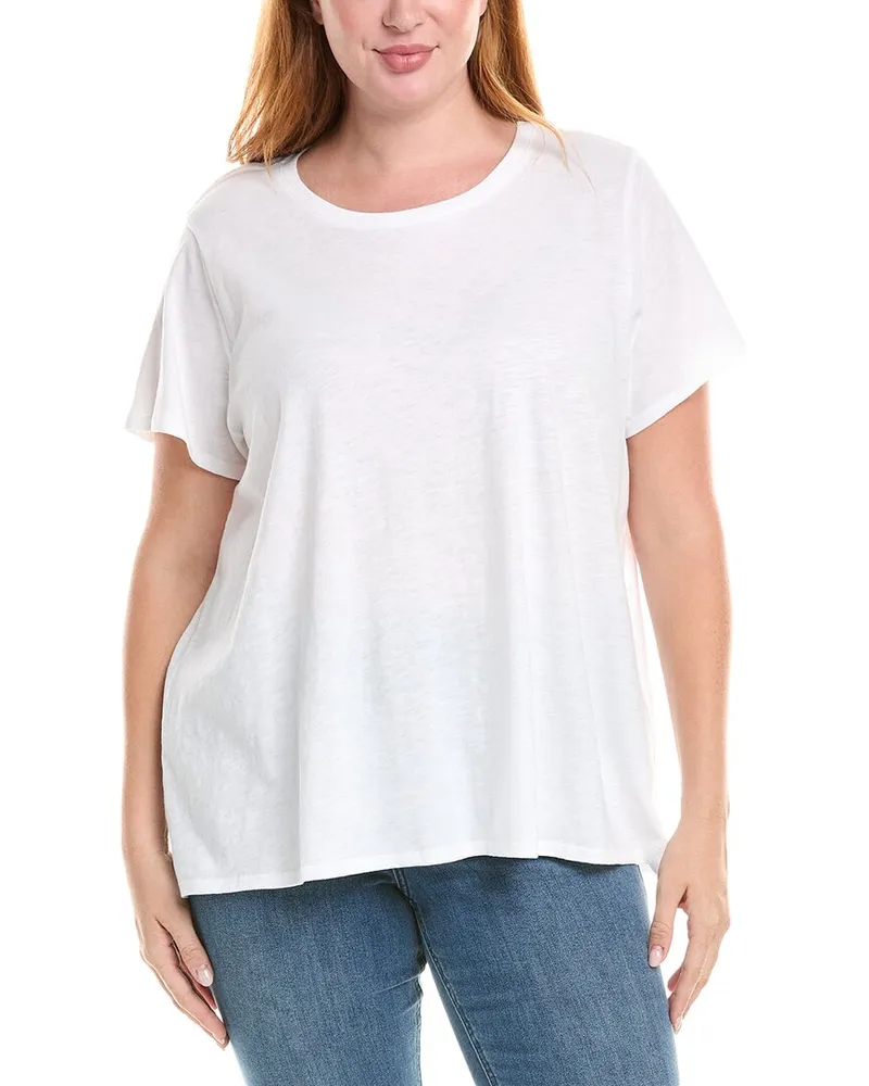 Eileen Fisher Plus Crewneck T-Shirt White
