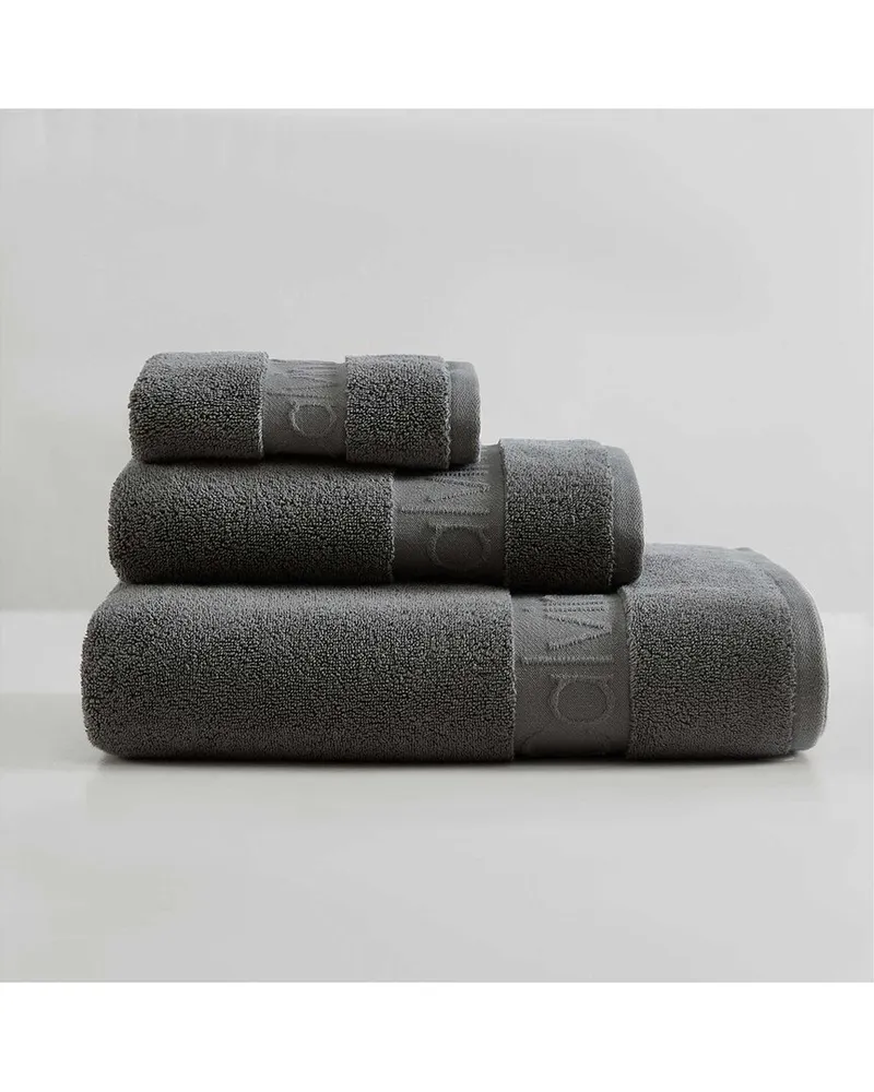 Calvin Klein Iconic Cotton Terry 3pc Towel Set Nocolor