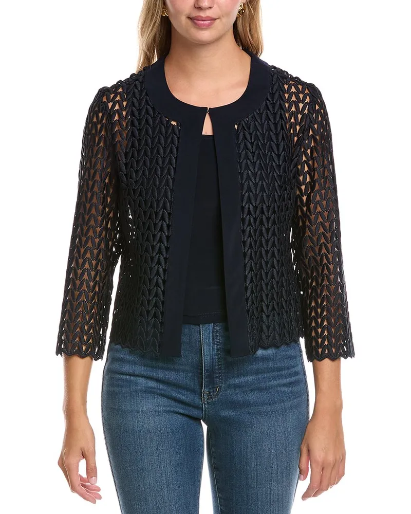 Joseph Ribkoff Embroidered Top Blue