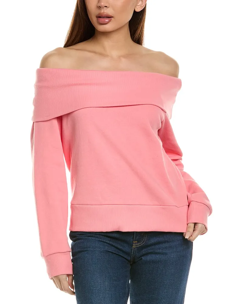 Nation Ltd Barbie Off-The-Shoulder Sweatshirt Orange